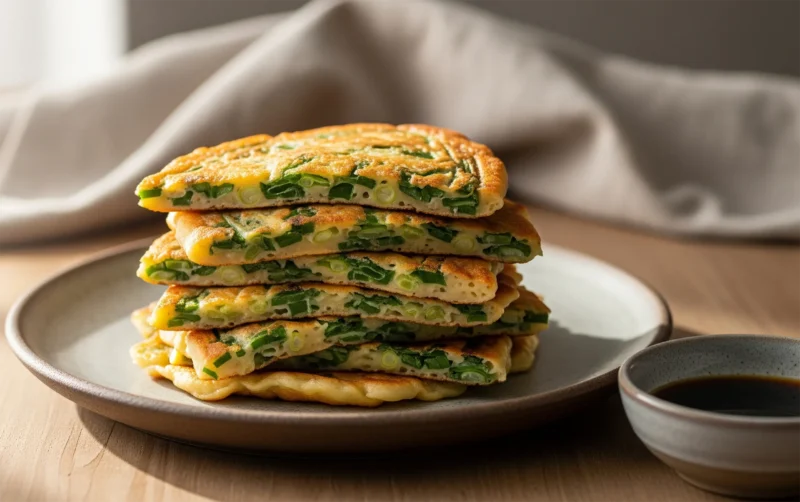 Savory Scallion and Egg Pancakes 3 Savory Scallion and Egg Pancakes