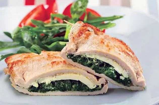 Cheesy Spinach-Stuffed Chicken Cutlets 3 Chicken Cutlets with Spinach and Cheese