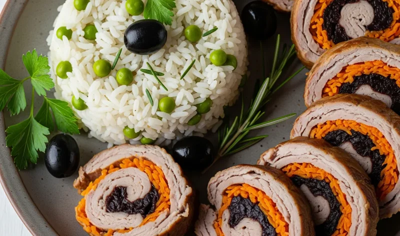 Savory Meat Rolls with Rice