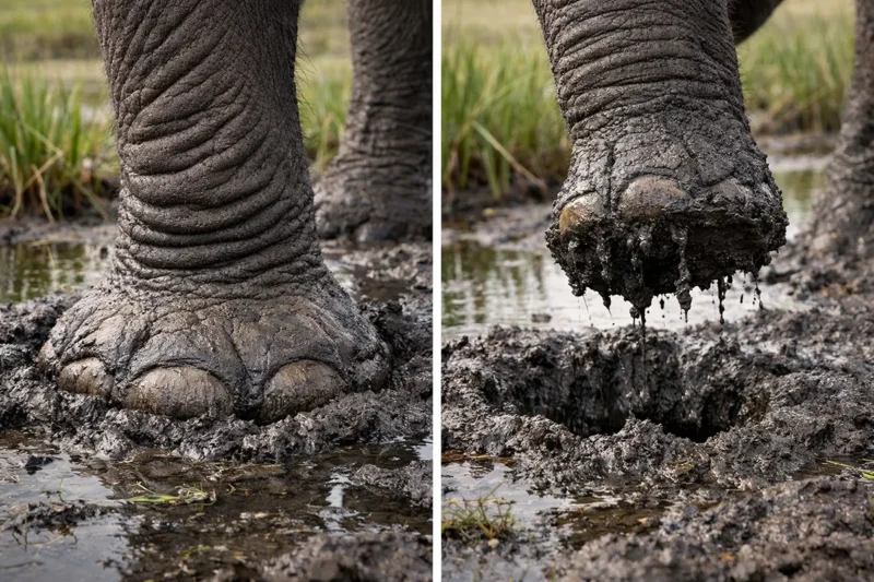 How Elephants Avoid Sinking in Mud