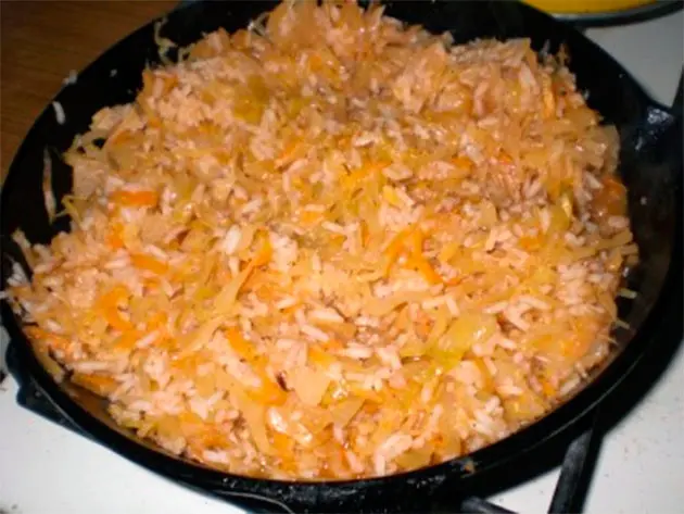 Layered Cabbage and Rice Bake with Mushrooms 3 Cabbage with rice