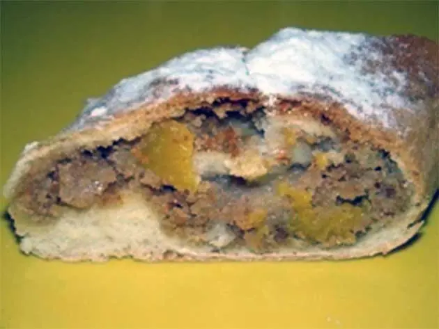 Peach sponge roll