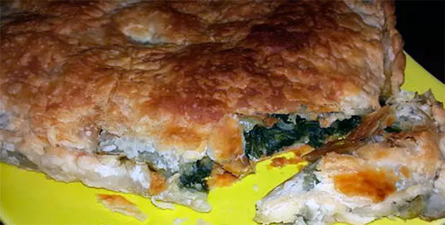 Cabbage and spinach pie