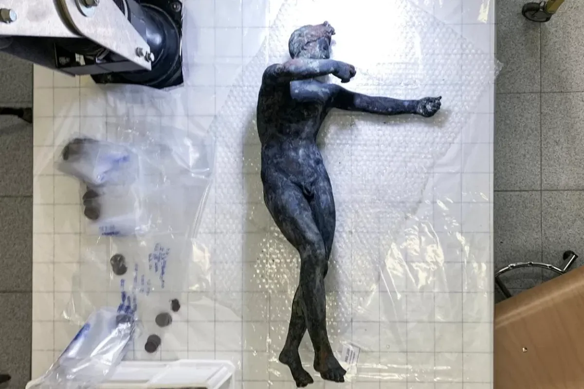 Dozens of unique bronze statues have been found in the ancient baths of Italy.