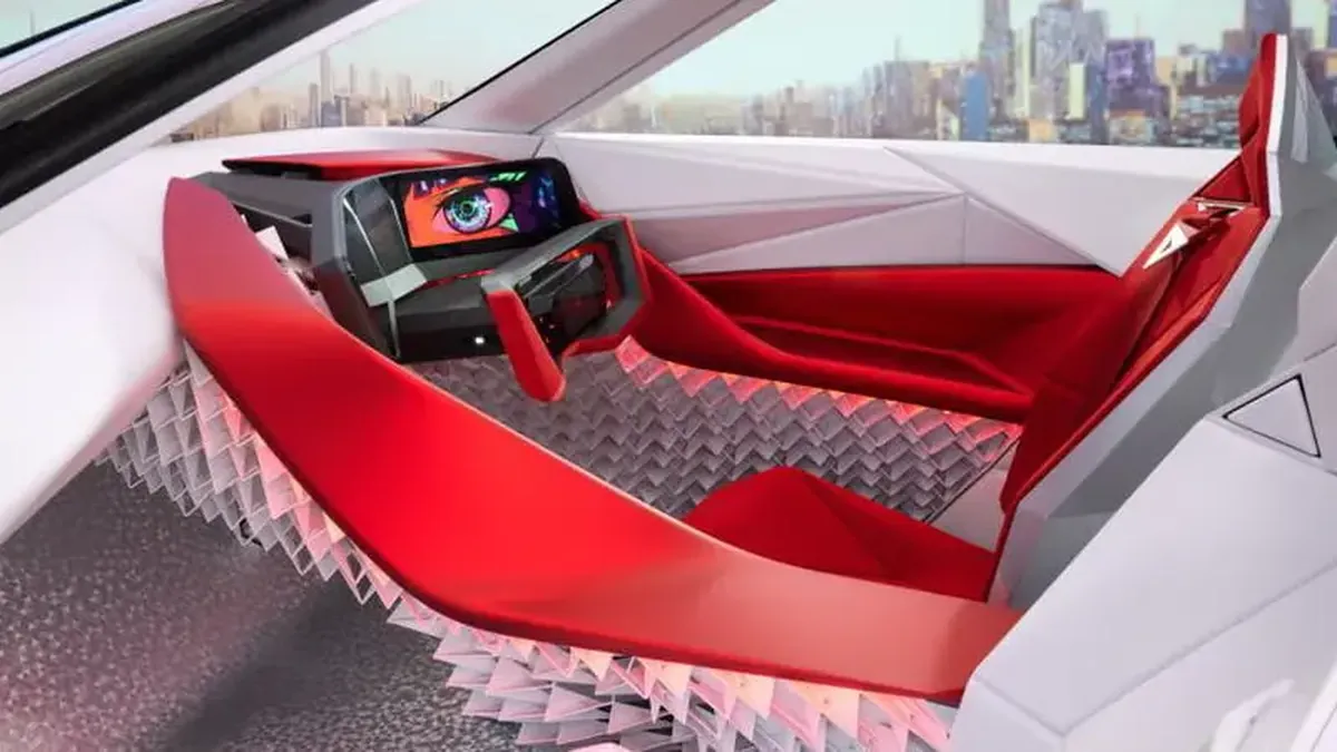 In an origami style, Nissan presents an electric car for creative people.