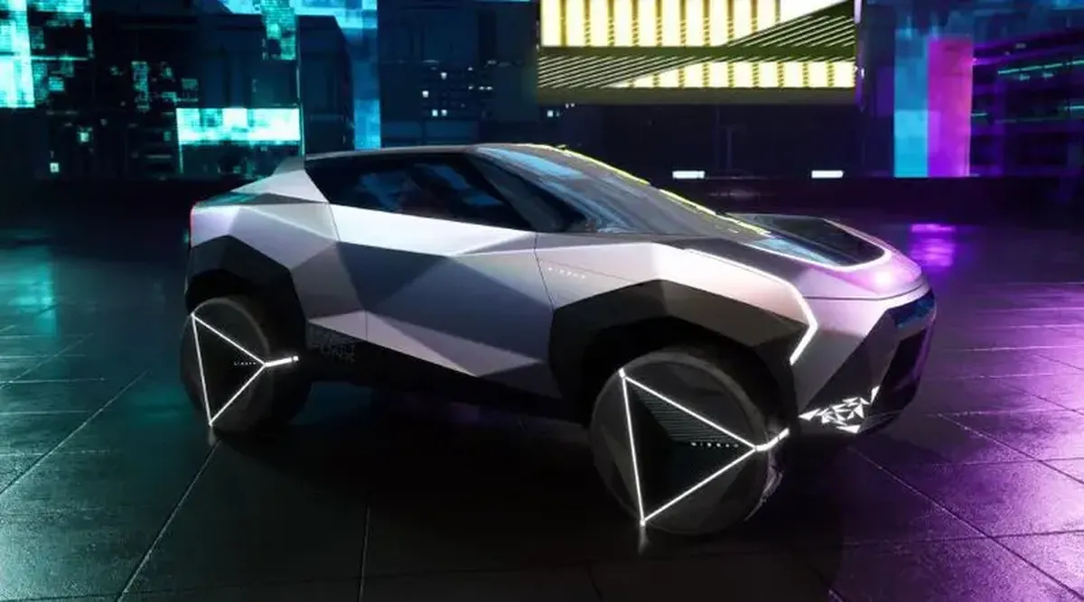 In an origami style, Nissan presents an electric car for creative people.