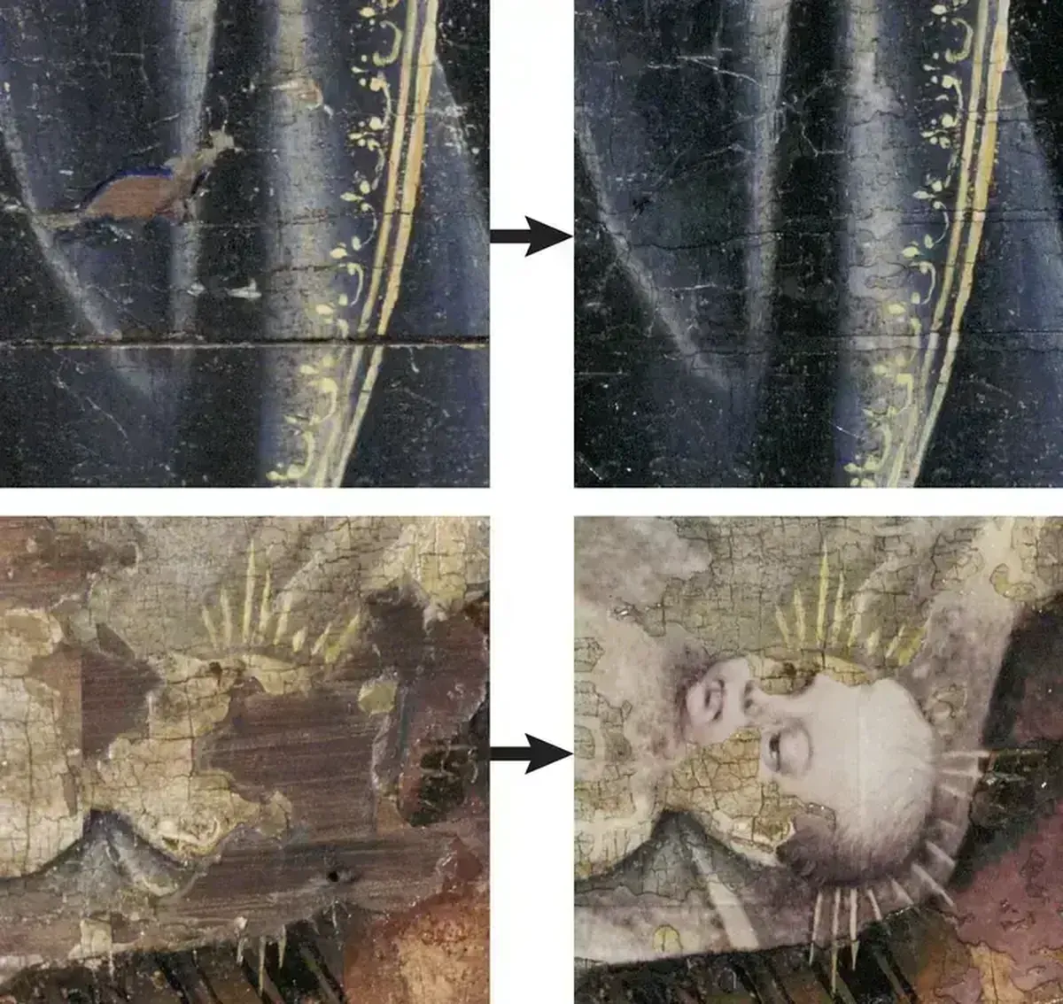 Restorers' aid: AI restores damaged paintings in just a few hours.