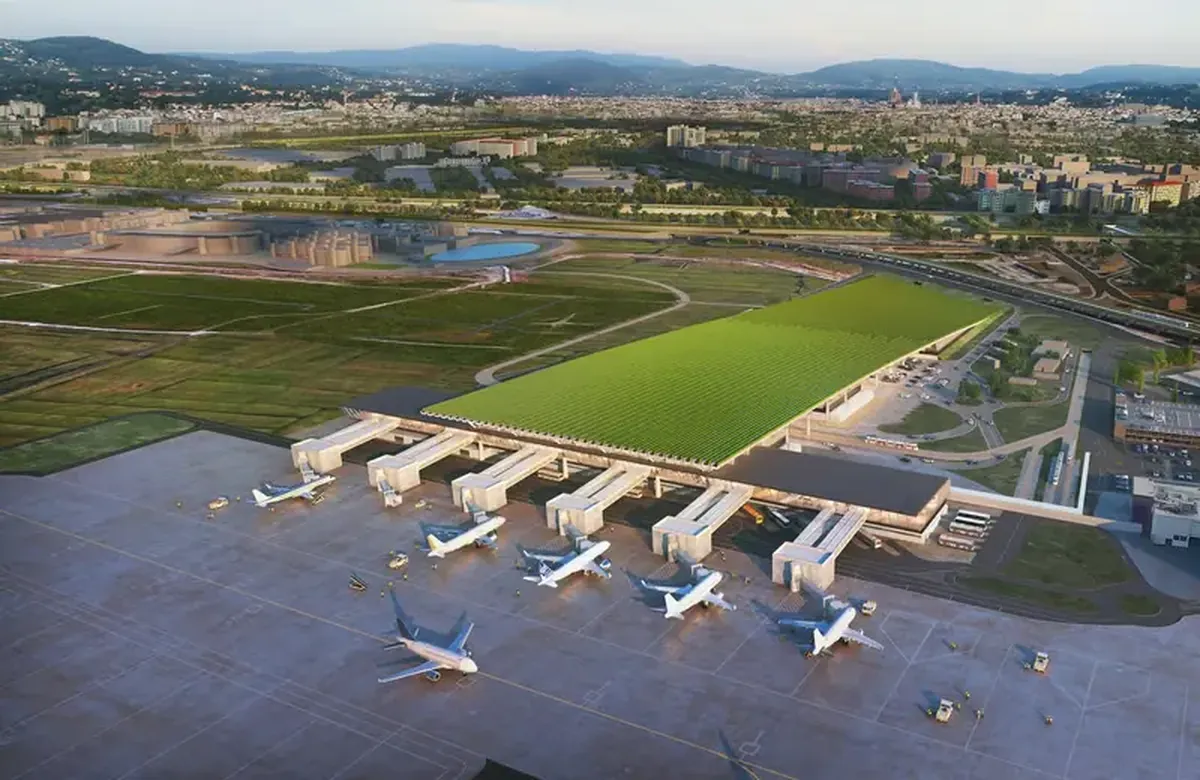 Florence Airport Is Putting a Vineyard on Its New Terminal Roof—and Making Wine 3 Florence Airport will install a vineyard on its roof and produce wine.
