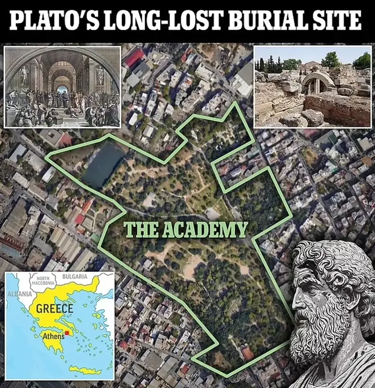 The Herculaneum papyri pinpointed Plato's exact burial site: AI played a crucial role.