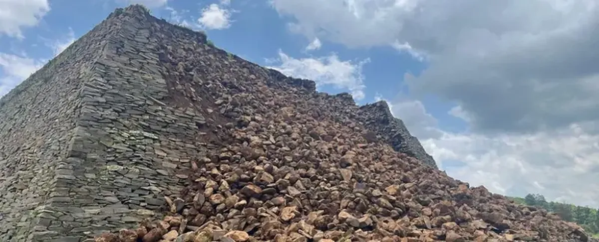 Bad omen? An ancient pyramid in Mexico has collapsed into a pile of rubble.