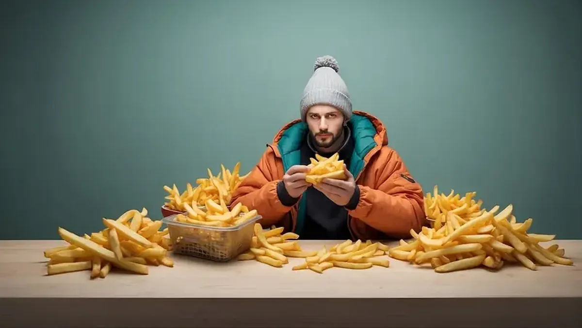 AI imagined what a junk-food lover will eventually look like.