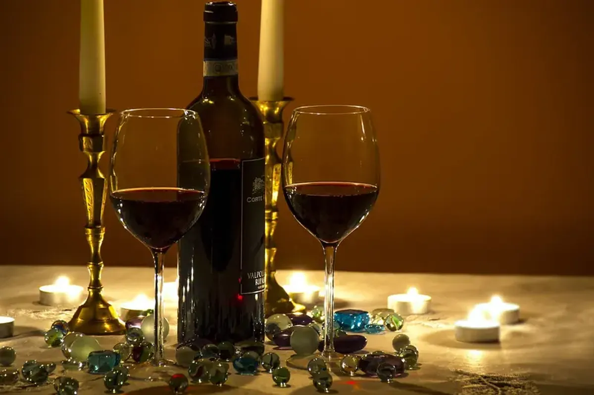 Tempting and beneficial, red wine enhances intimacy.