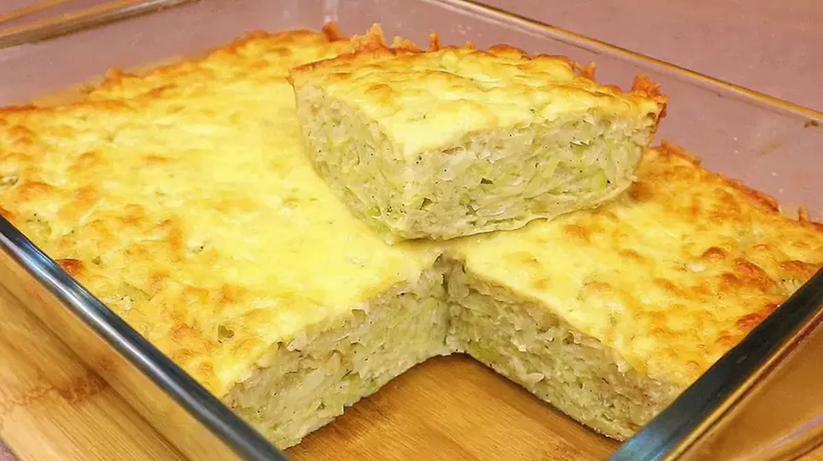 Young Cabbage Casserole with Eggs and Cheese
