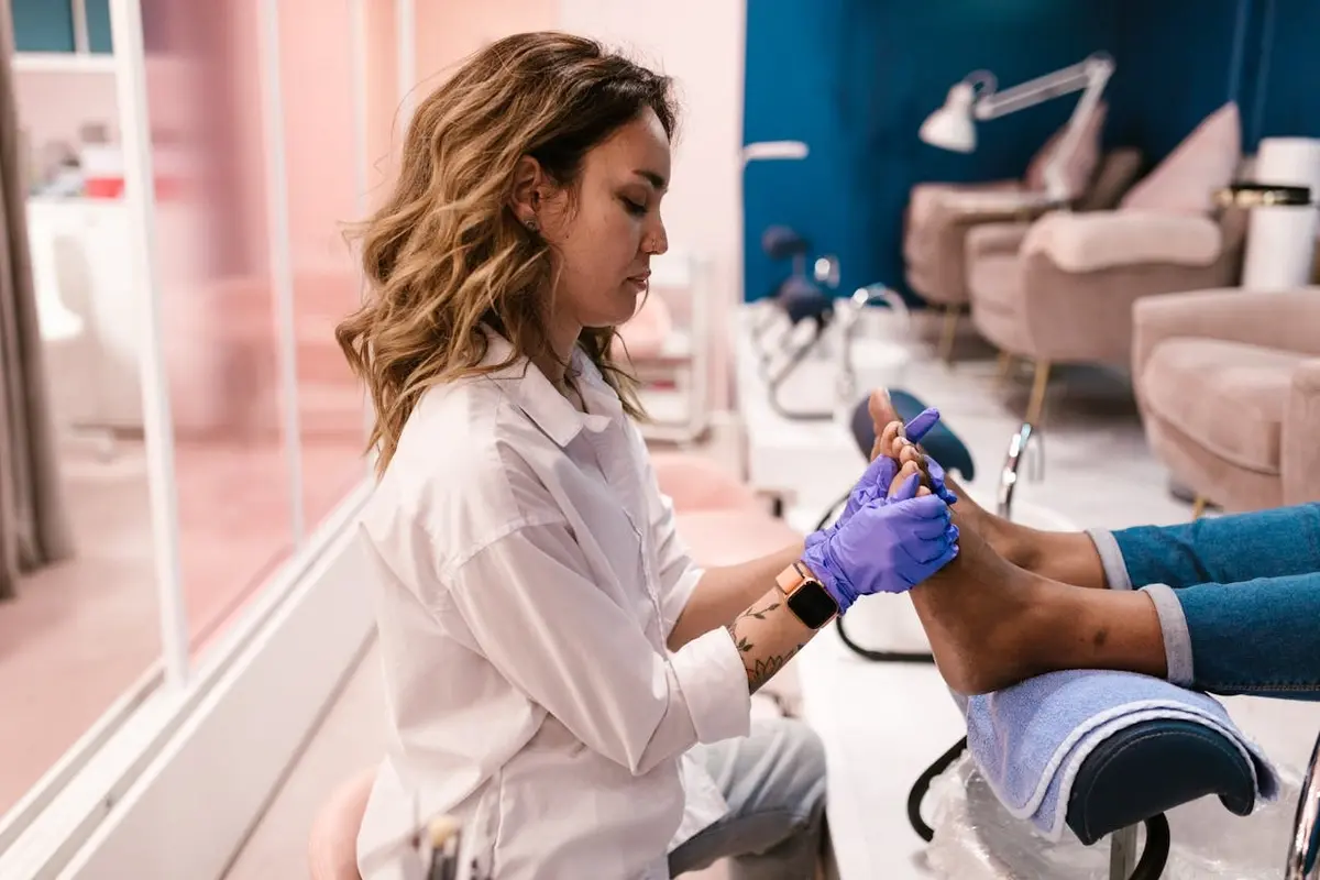 Pedicure at a salon