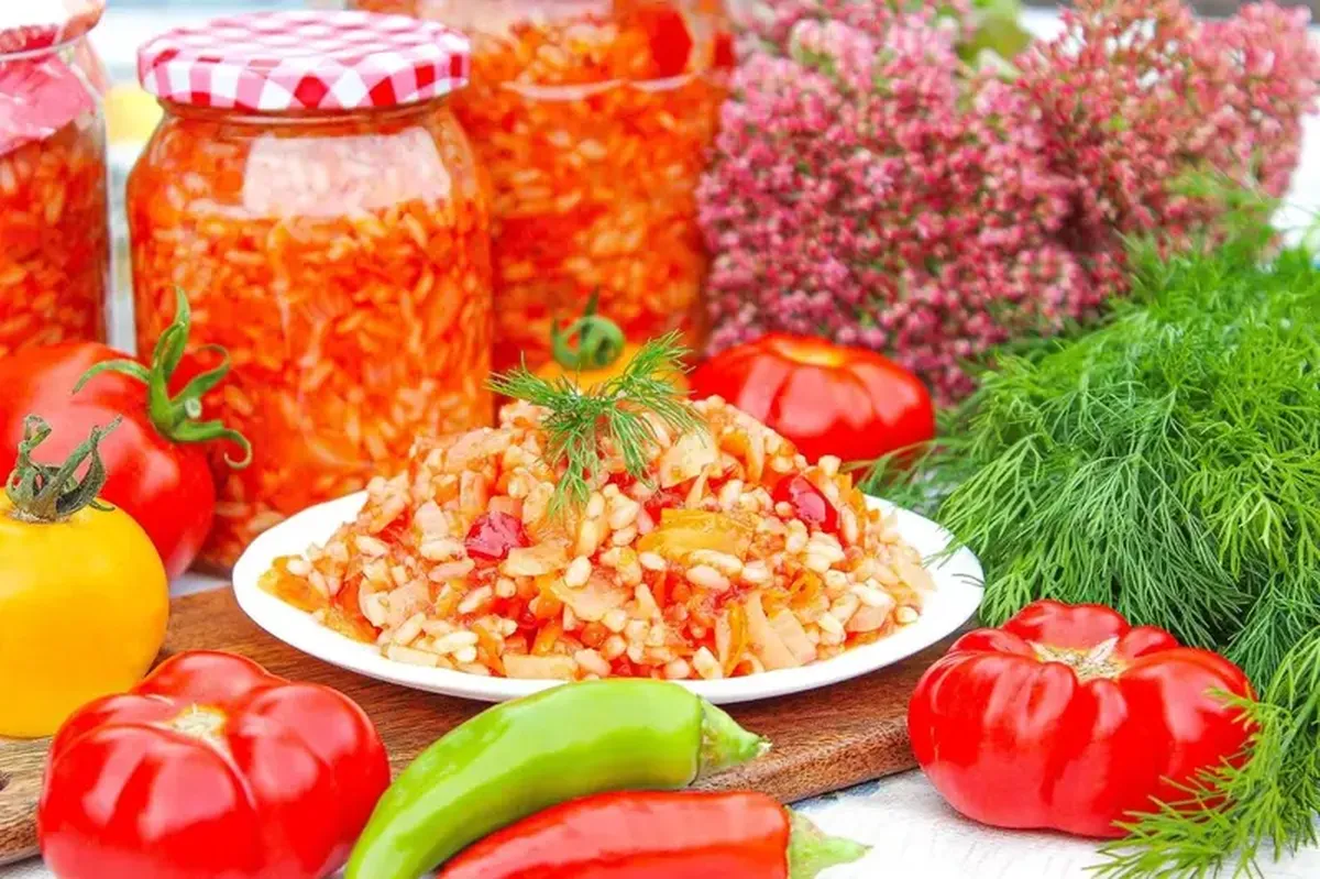 Preserving without vinegar: a winter vegetable and rice salad