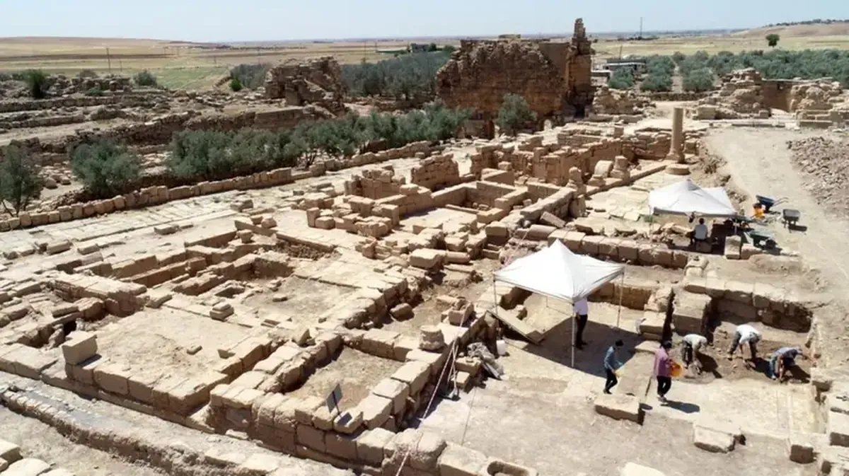 In the ancient city of Dara in Turkey, archaeologists have uncovered an elaborate mosaic.