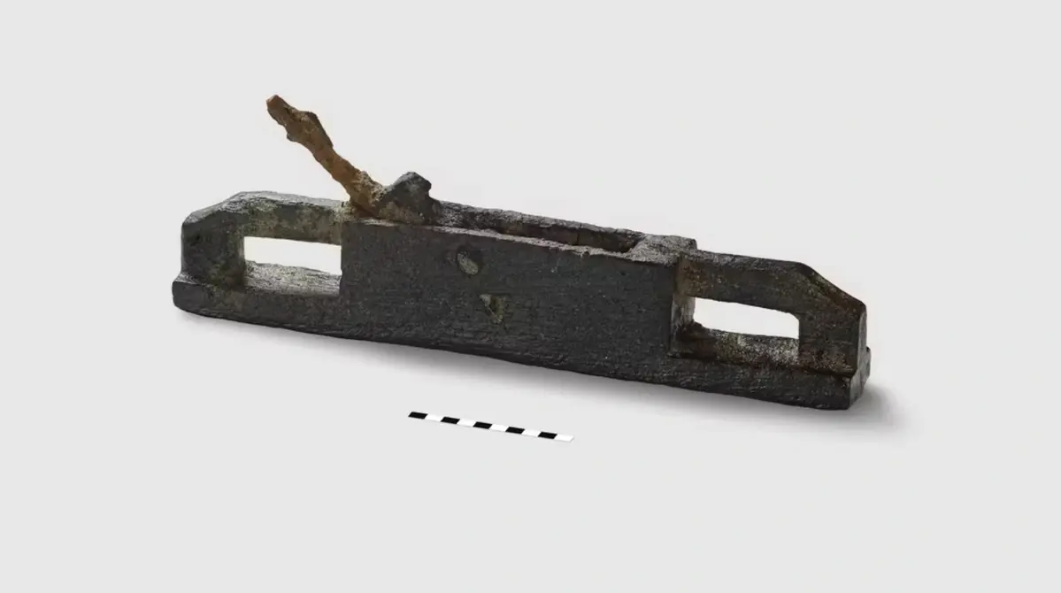2,000-Year-Old Roman Wooden Bridge Unearthed in Switzerland 5 A plane carved from a single piece of wood.