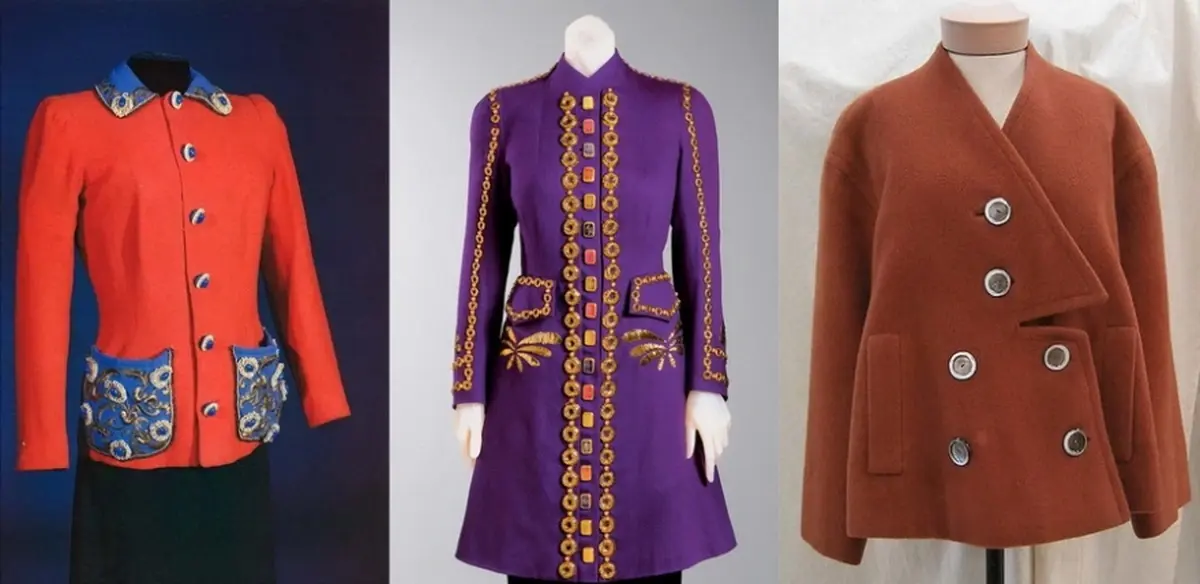 Elsa Schiaparelli jackets, late 1930s–1940s