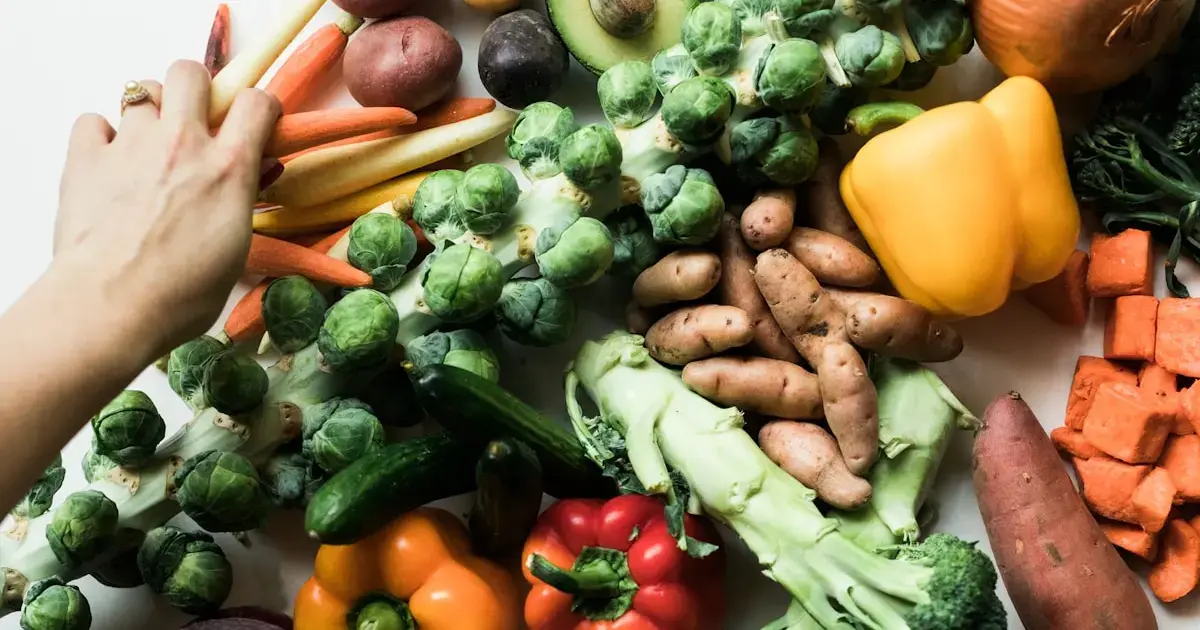 Vegetables on a table.