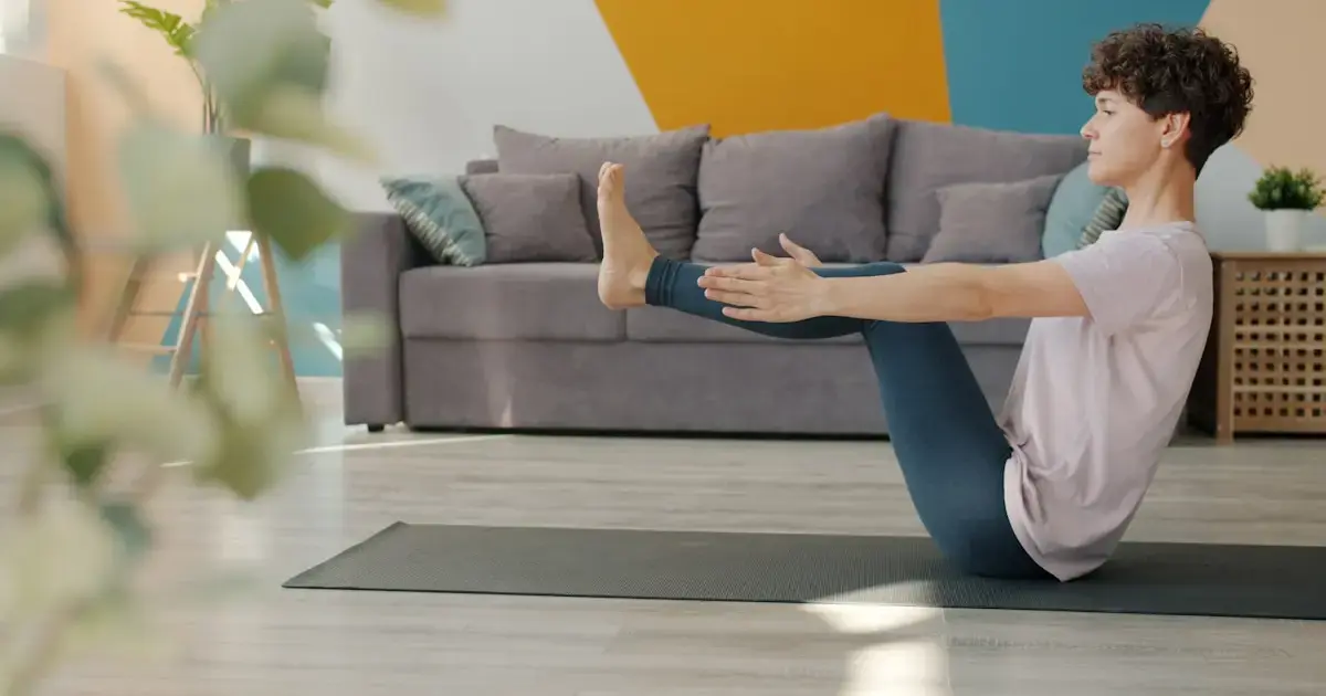 Don't Wait for January — 10 Science-Backed Ways to Boost Your Health Now 6 A woman practicing yoga on a mat.