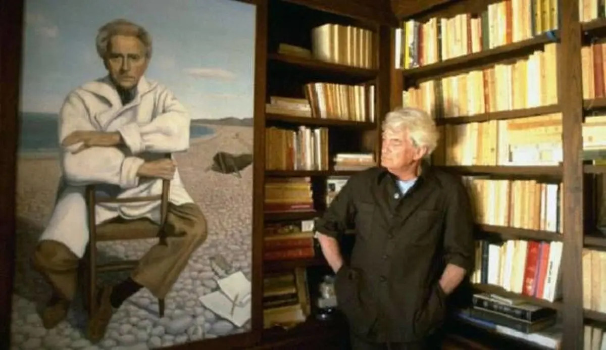 Jean Marais: The Chameleon Who Became Cocteau's Muse 11 Marais with a Portrait of Jean Cocteau