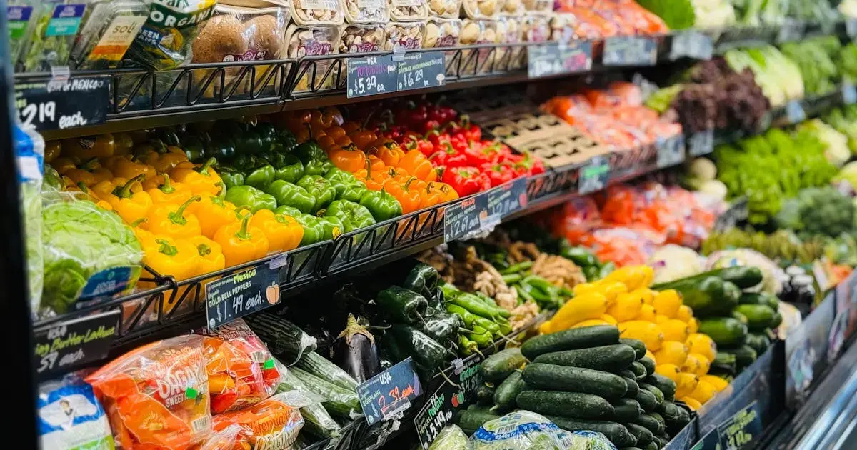The Dirty Dozen: 12 fruits and vegetables with the highest pesticide contamination 4 Fruits and vegetables in a supermarket