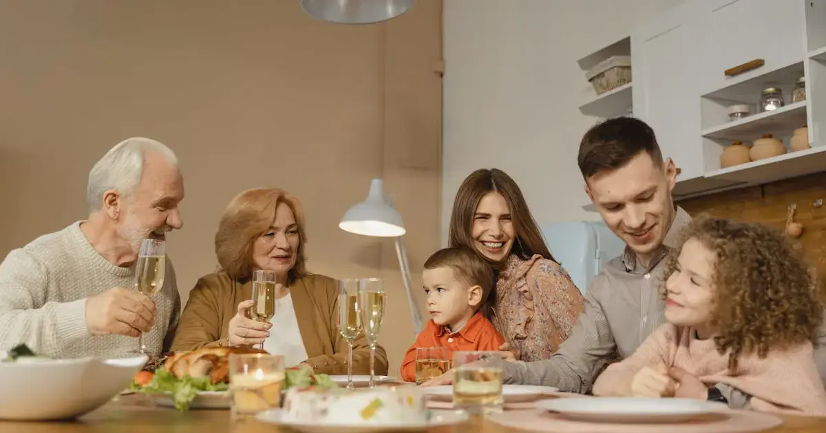 Time for Yourself: What Matters Most in Old Age 8 Grandchildren, children, grandfather, and grandmother at a table
