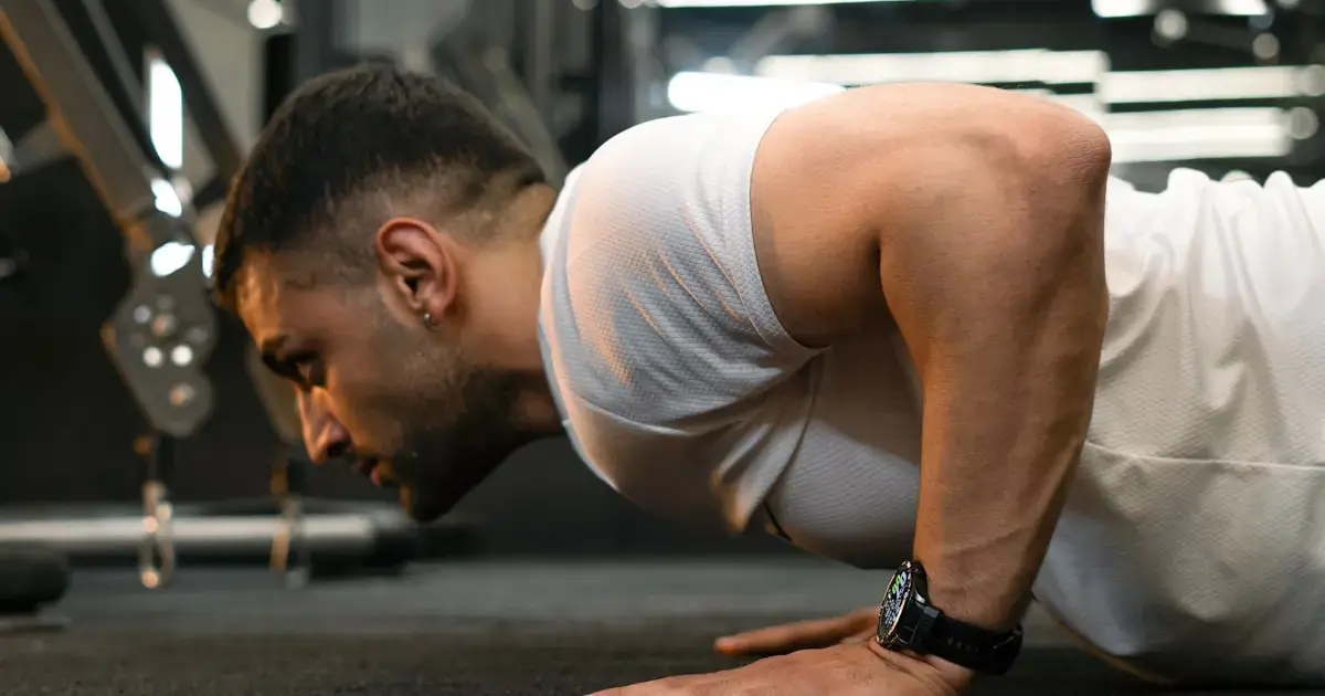 Swearing Can Make You Stronger and More Confident 5 A man doing push-ups.