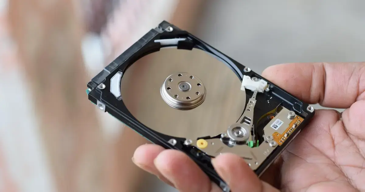 hard drive in hand