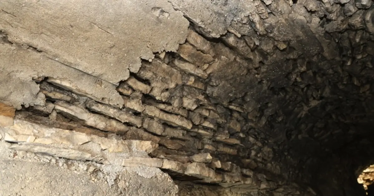 Tunnel under the ancient Roman amphitheater