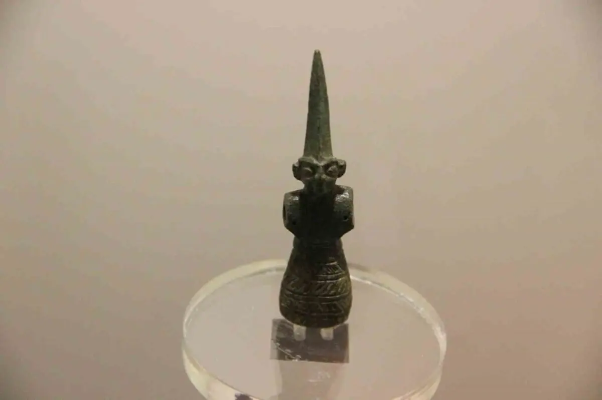 A miniature figurine of the storm god.
