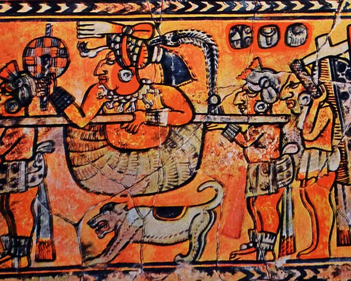 Image of a dog on a vase