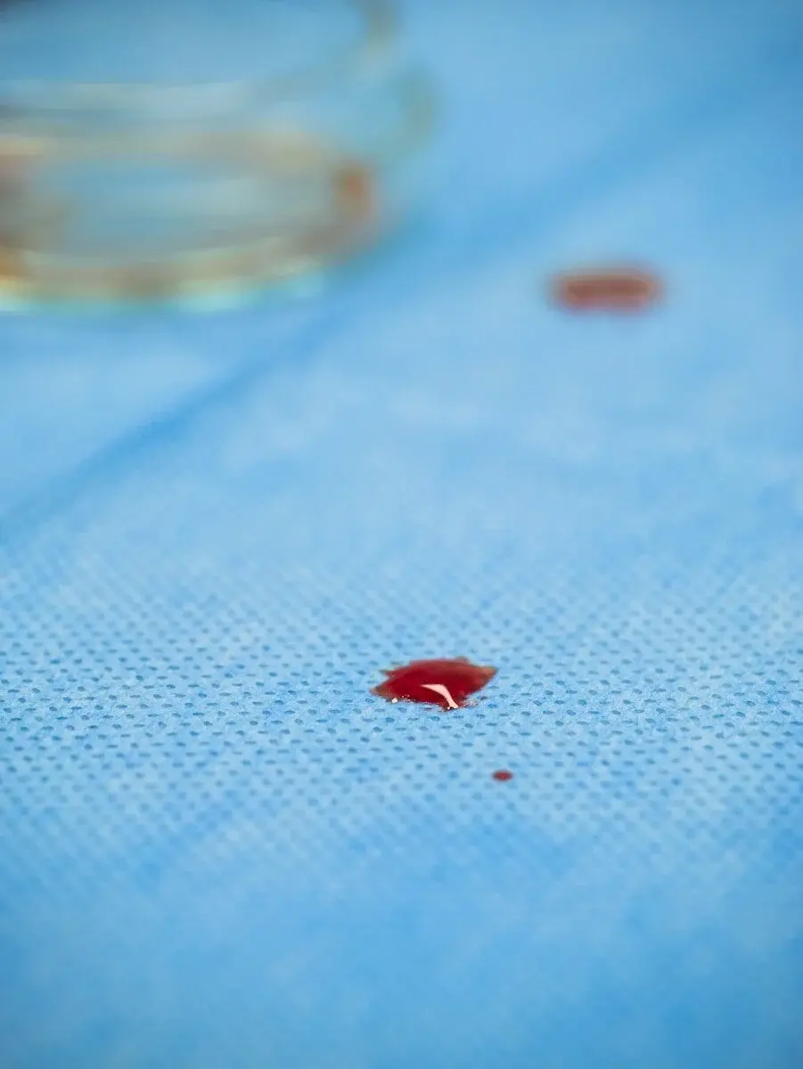 blood stains on fabric