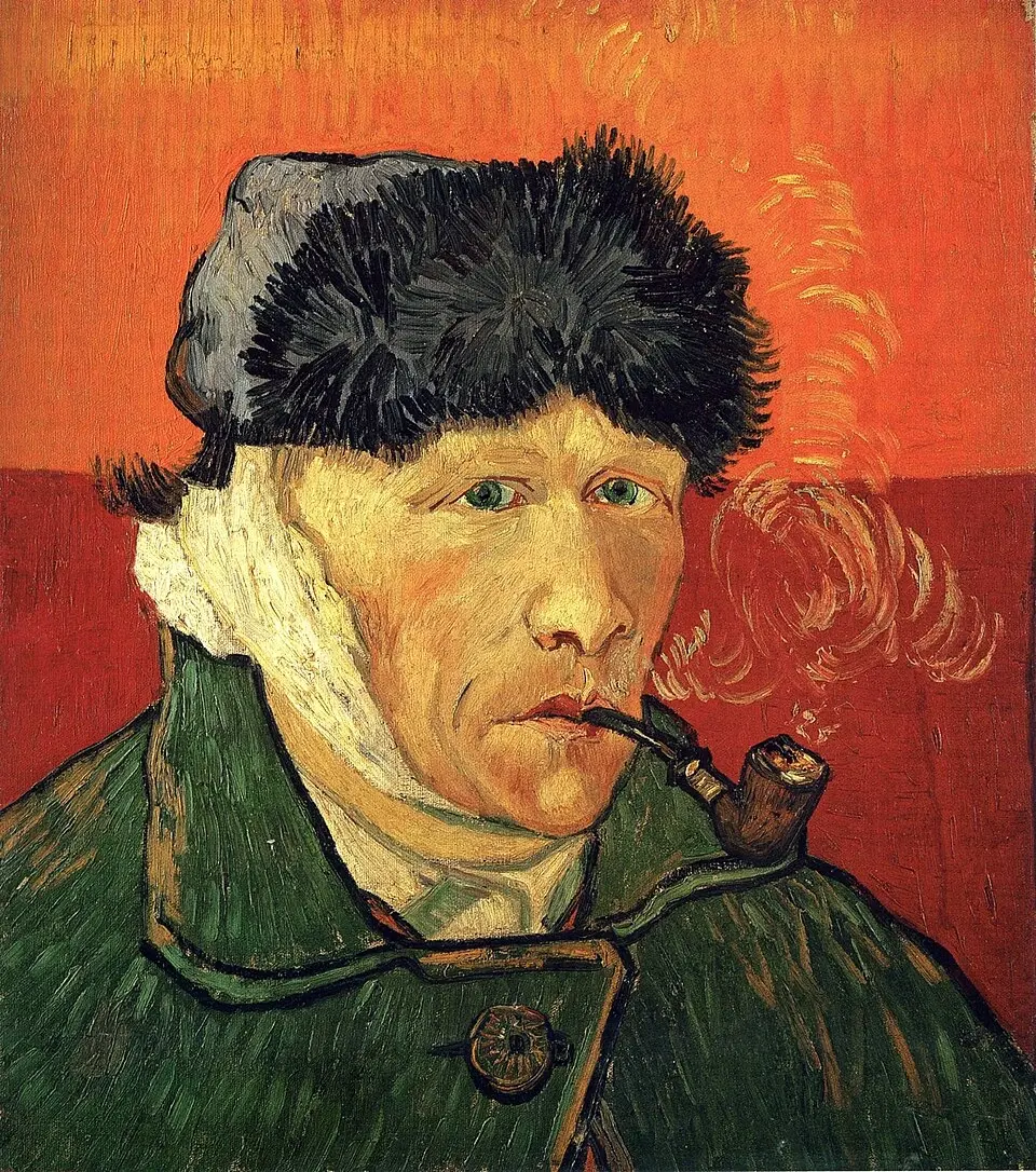 Self-Portrait with Bandaged Ear and Pipe — a painting by Vincent van Gogh.