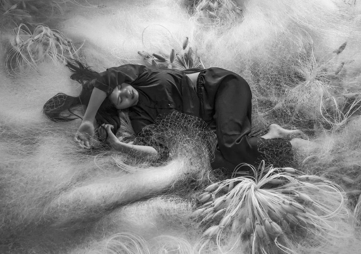 woman sleeping and dreaming
