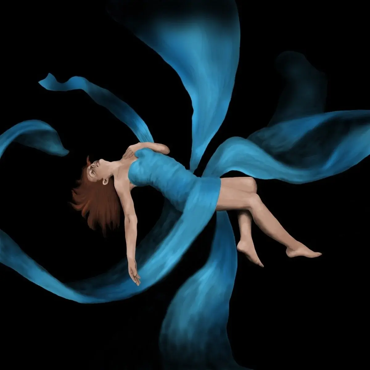 woman flying in a dream
