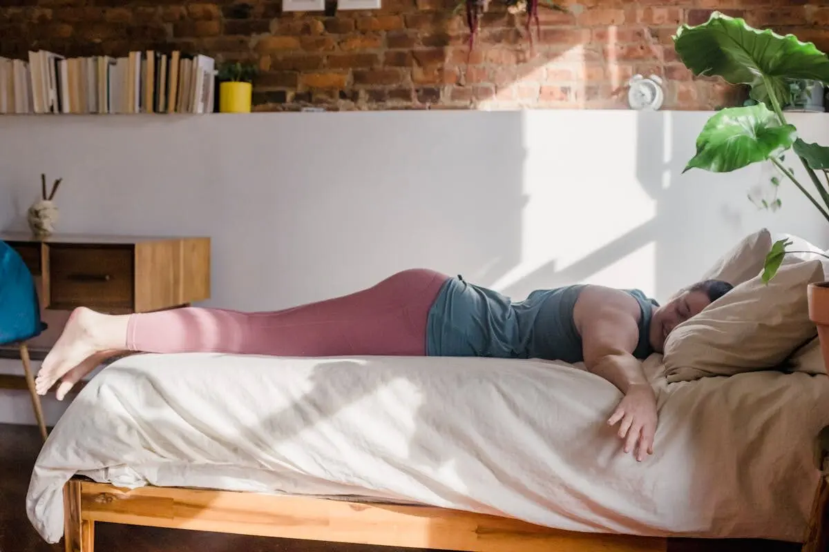 woman sleeping on her stomach