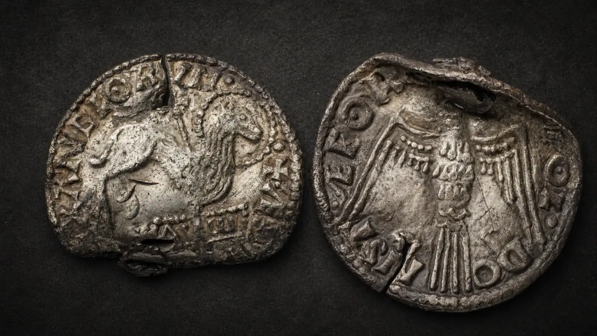 Two rare 'Lamb of God' pennies with Alpha and Omega symbols turn up in Denmark 3 Rare pennies found in Denmark with the 'Lamb of God' and the 'Alpha and Omega' symbol