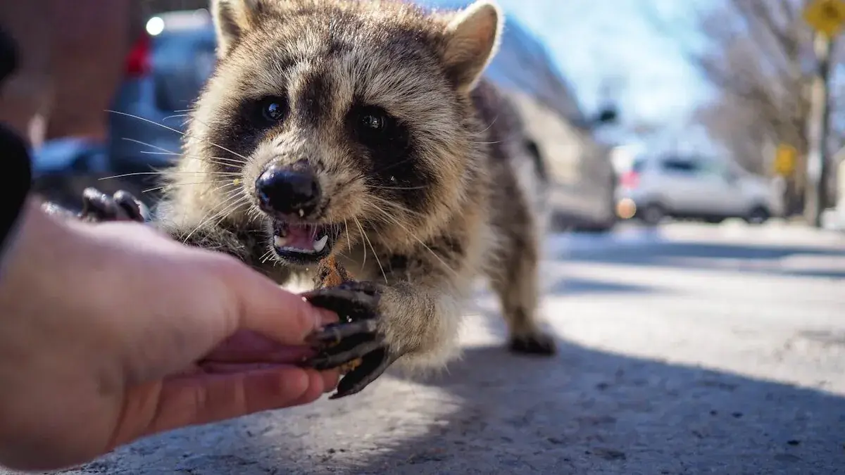 Raccoons as Pets? Why They're Not Cut Out for Home Life 3 raccoon eating from hand