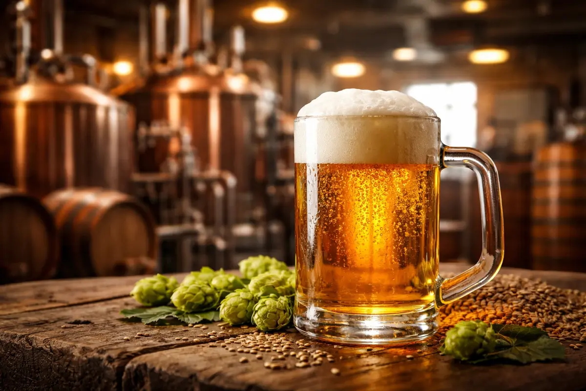 What Your Beer Foam Says About the Brew 4 A glass of beer at a brewery