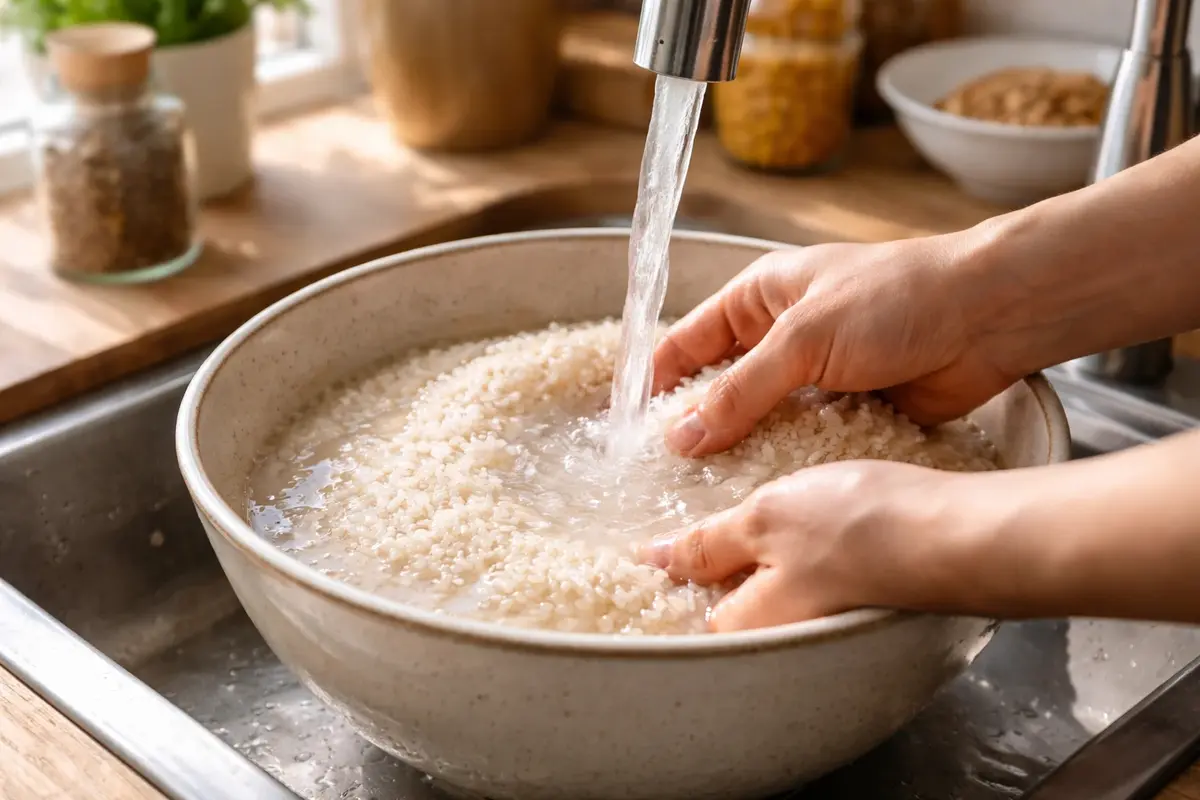 Why wash rice before cooking