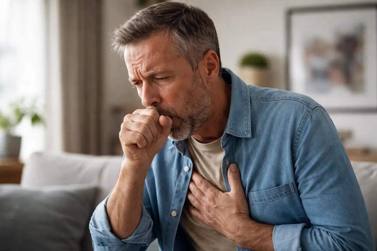When Rheumatoid Arthritis Masks a Deadly Lung Disease 4 50-year-old man coughing